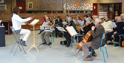 photo d'une répétition de la chorale choeur et passion